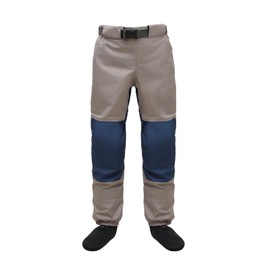 Raprance Breathable Stockingfoot Waist High Fishing Wading Pants Waders(L) Blue