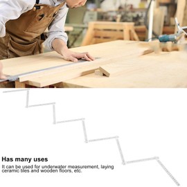 AYNEFY 2PCS 2 metre folding ruler Carpenter's ruler Lightweight compact measuring rod Multi-angle measuring ruler For underwater measurements, laying tiles and wooden floors