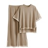 Tanming Sweater Sets Women 2 Piece Lounge Sets Short Sleeve