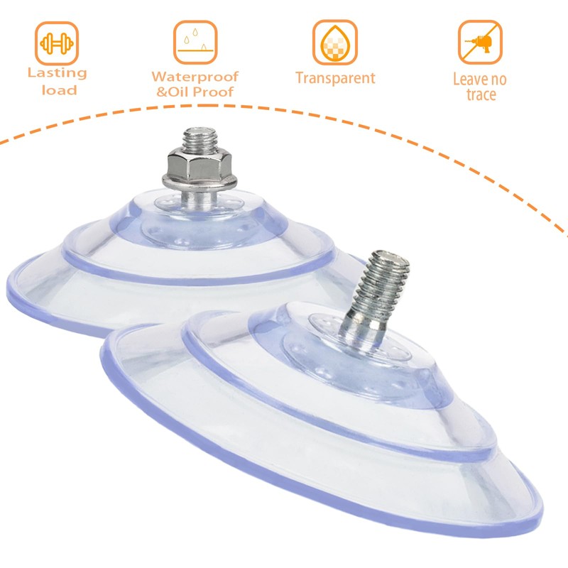 AccEncyc Upgraded Large Suction Cup with Screws 3.4"/85mm Plastic Suction