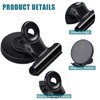 MIN CI 12 Pack Black Magnetic Clips, Strong Fridge Magnets,