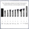 BEILI Travel Eye Makeup Brushes Set 8pcs Removable Double Sided