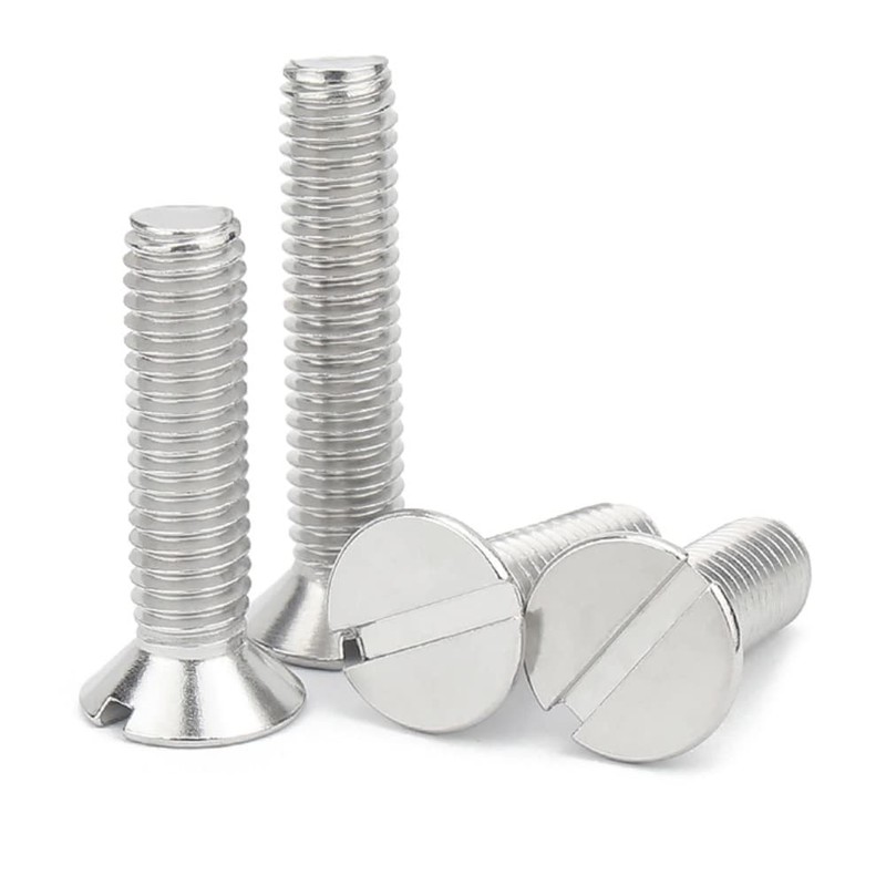 FEEIMOL Countersunk Slotted Screws Stainless Steel Machine Screw with Slotted