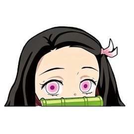 NEW Demon Slayer Sticker Nezuko Peeker Car Decal Stickers 4.17" H x 6.6"W