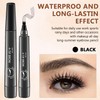 2Pcs Magic Microblading Eyebrow Pencil, 2025 New 4-Tip Waterproof Brow