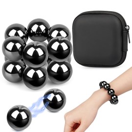 Magnetic Balls Pack of 12 Black Magnetic Balls 2 cm Magnetic Stones Ball Ferrite Magnet, Stress Killer Magnets for Adults, Magnetic Cube for Whiteboard, Refrigerator, Office, Crafts