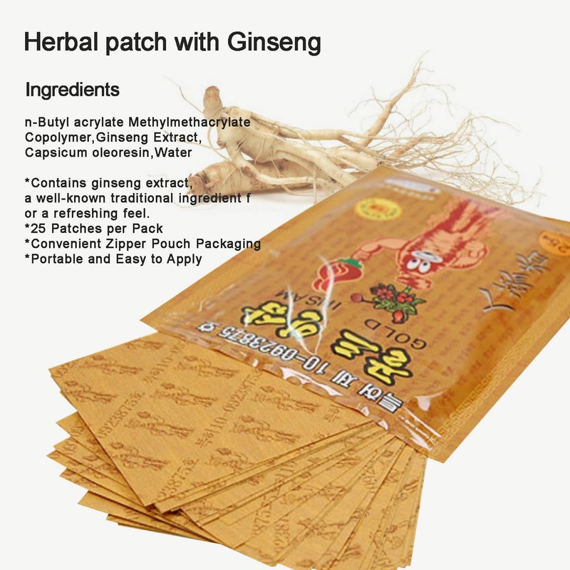 DEAD SKIN Korean Traditional Herbal Patch with Ginseng, Power Strips