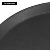 QWORK Restaurant Grade 14-Inch Round Non-Slip Tray, 4 Pack, Black