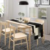 Black Grey Table Runner White Gray Modern Abstract Geometric Kitchen
