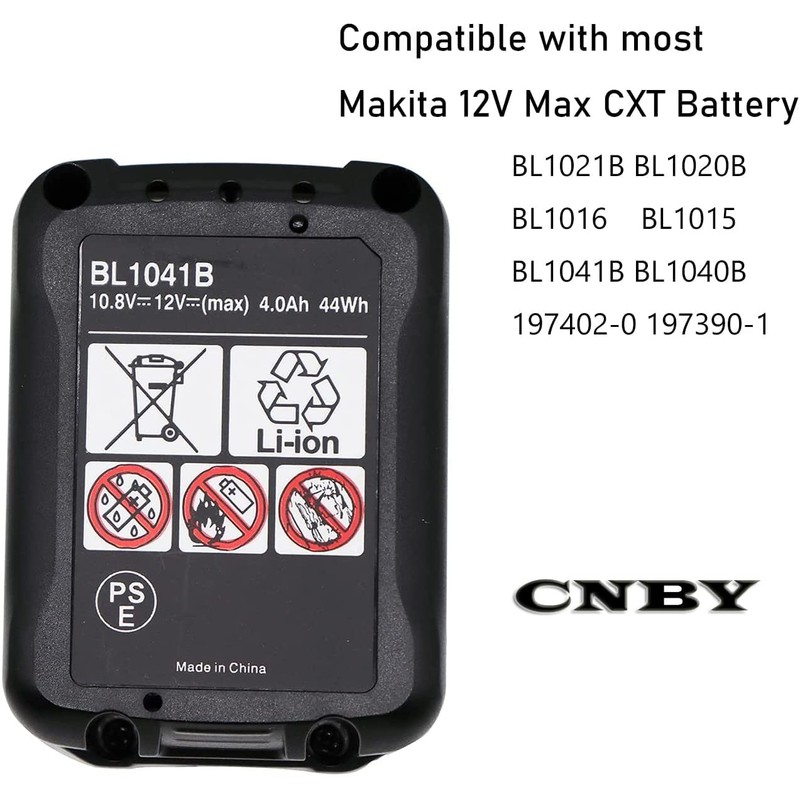 CNBY 12V 2,0Ah BL1021B BL1041B Replace for Makita 12V, Replace