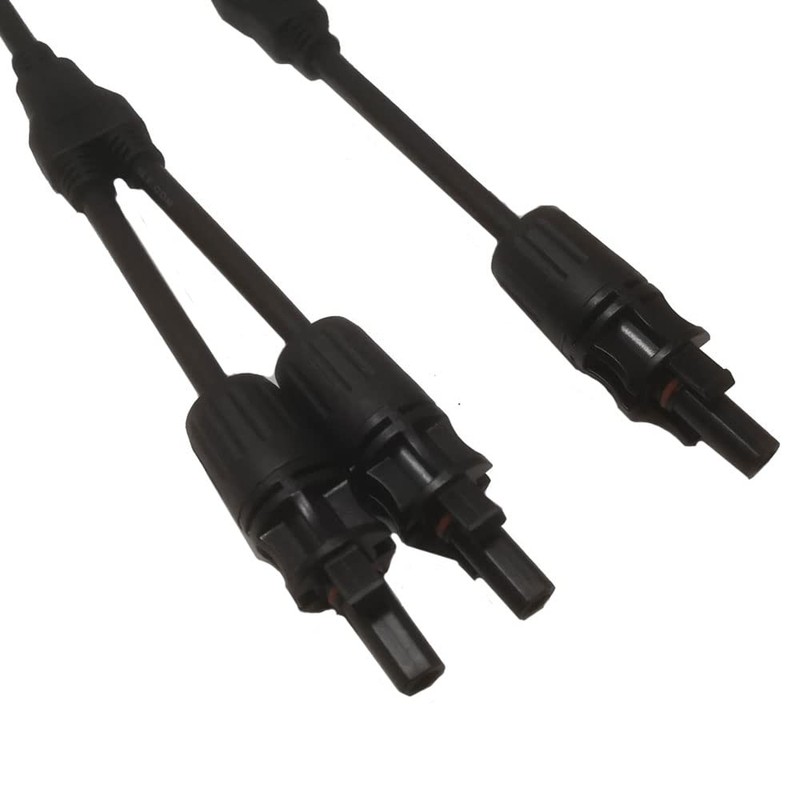 ZkeeShop 1 Pair Solar Cable Y Splitter Plug Solar Panel