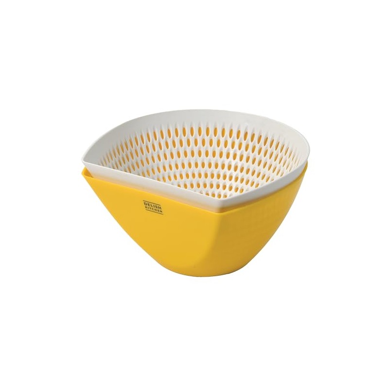 DELISH KITCHEN CC-1844 Pearl Metal Colander Bowl, Chili Monkey Bowl,