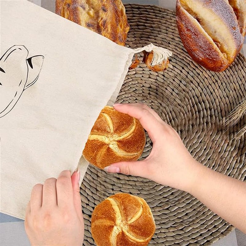 Sarini 2PCS Bread Bag 30 × 40 Cm Baguette Bag