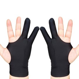 Xolixorium 2 Pack Artist Drawing Gloves for Digital Art & Graphic Tablets - Palm Rejection, Smooth & Breathable Sketching Gloves for Left & Right Hand (M)