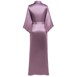 PRODESIGN Satin Kimono Robe Women Long Silky Kimono Bathrobe Sleepwear Wedding Bridesmaid Robe