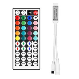 Aroidful Mini LED IR RGB Controller 4 Pin 44 Buttons for SMD LED Strip 3528 5050 5630 RGB DC 5V-24V Adjustment Speed/Brightness/Colour/Scene