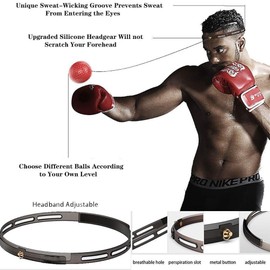 Unbranded Boxing Reflex Ball Headband Set 4 Balls Speed Training Equipment Teenage & Kids