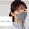 [ＳＭＡＲＴ ＣＯＬＯＲ] 超快適マスク (スマートカラー) 大きめ アッシュグレー ×5個セット