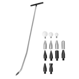 Shkalacar Car Dent Removal Rod Crowbars Car Body Paintless Dent Repairs Tool Kit with Multiple Replacement Heads for Dents Hail Damage Removal