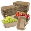50 Pcs Natural Pulp Fiber Berry Basket, Molded Berry Basket