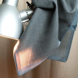 merrysquare Set of 6 Handkerchiefs Prince of Wales Style 100% Cotton Size 40cm x 40cm Stirling, Grey, beige, brown