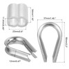 TOP-VIGOR M10 Wire Rope Accessory Set for 3/8" Dia Wire