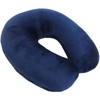 World's Best Microfibre Feather Soft Neck Pillow Navy Blue
