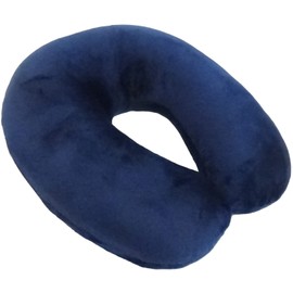 World's Best Microfibre Feather Soft Neck Pillow Navy Blue
