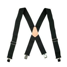 Melo Tough Men Suspenders for work suspenders 2" Wide Adjustable and Elastic Braces with Very Strong Clips -Heavy Duty (Black)…