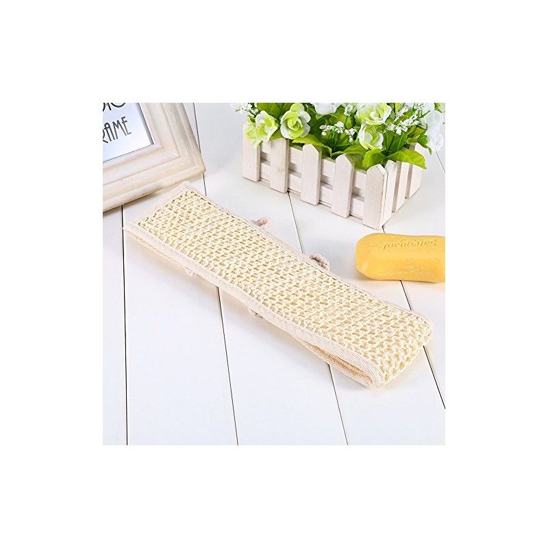 Correa de ducha de esponja natural, masaje exfoliante para la
