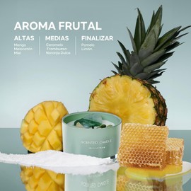 Velas Aromaticas, Vela de Aromaterapia Relajantes, Cera de Soja 100% Pura, Velas Perfumadas, Alivio Del Estrés y Relajación, Adecuado para Yoga, Meditación, Navidad, Día de San Valentín (verde)