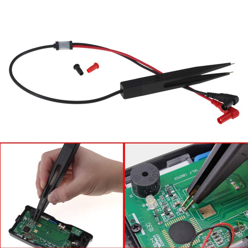 GOSONO 2pcs/lot SMD Inductor Test Clip Probe Tweezers for Resistor