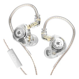 Audífonos in-ear Alámbricos KZ EDX Pro with mic KZ EDX PRO blanco con luz cristal