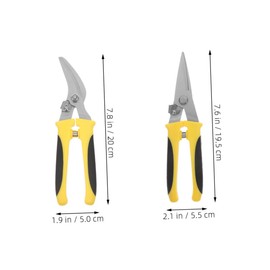 Outanaya 2pcs Heavy Duty Cutting Shears with Non Slip Dual Color Handle for Industrial and Construction Use for Cutting Tin and Wire Ducts