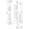 Roto 223922 Schmalkasten Roll Fall of Lock 884 Backset 20