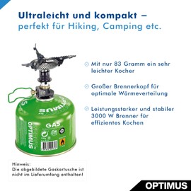 Optimus Crux Weekend HE Camping Stove grey/green 2019 camping cooker