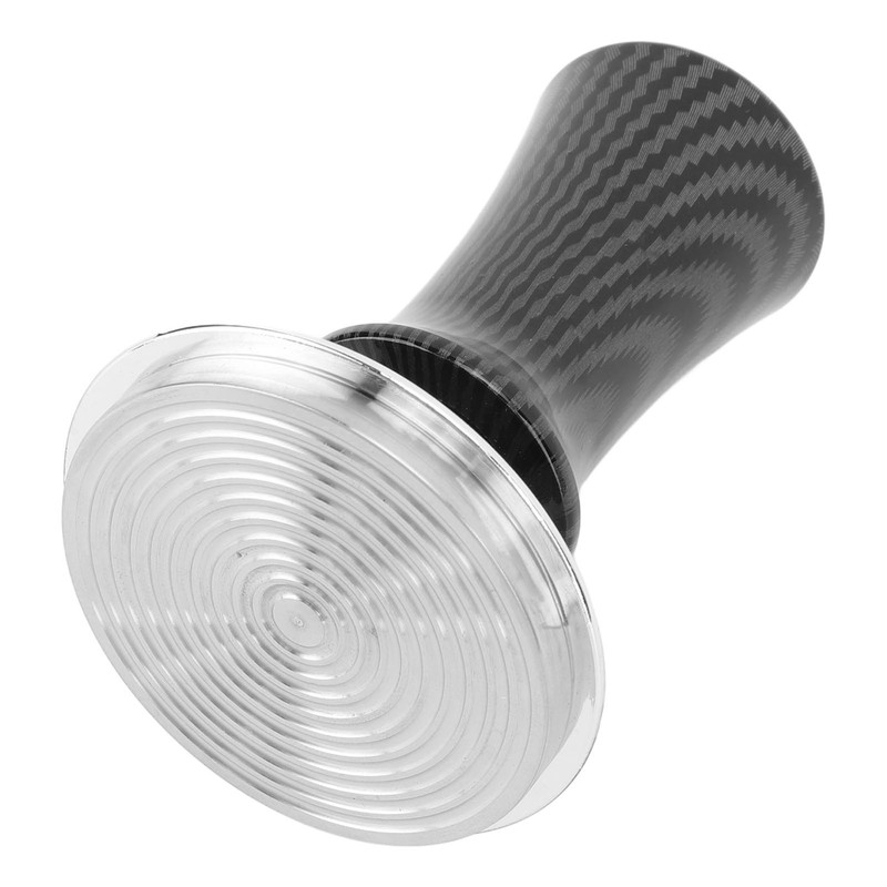 Coffee Hand Tamper 53mm Stainless Steel Balanced Base Carbon Fiber