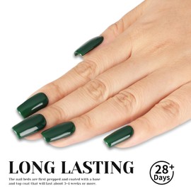 TUTUYU Emerald Green Gel Nail Polish, 0.51 Fl Oz UV/LED Lamp Soak Off Christmas Dark Green Gel Polish kit for Manicure Salon or Nail Art Design at Home- GP0062