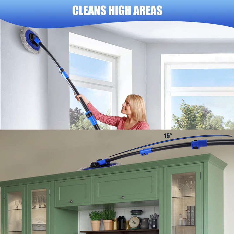Wall Cleaner Mop, Washer Mops with Long Handle for Cleaning