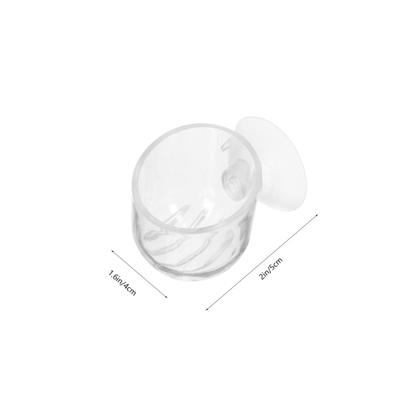 Mipcase 4pcs Acrylic Fish Feeding Cups Durable Shrimp Feeder Food