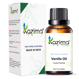 KAZIMA Vanilla Essential Oil - 100% Pure Natural & Undiluted For Skin care & Hair care (30ml)