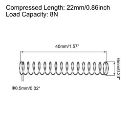 MACHSWON Compression Spring for Tools and Equipment Hand Tools Automotive Furnitures Replacement Parts Extened Springs Compressed Springs 0.5mm Wire Dia, 6mm OD, 40mm Free Length 10pcs