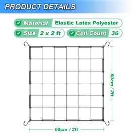 Cosmos Trellis Netting for Grow Tent 2x2 Ft Elastic Grow Tent Net Heavy Duty Plant Support Net with Hooks Scrog Net Garden Plant Growth Netting for Climbing Plants Outdoor Grow Tent Trellis Indoor