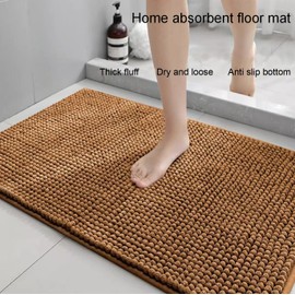 Bathroom Rug Mat 24 x 16，Non Slip Bath Mats for Bathroom Floor，Extra Soft Non Slip Absorbent Water Bath Rug，Plush Rugs for Bathtubs，Machine Washable Carpets，Home Decor Accessories，Coffee