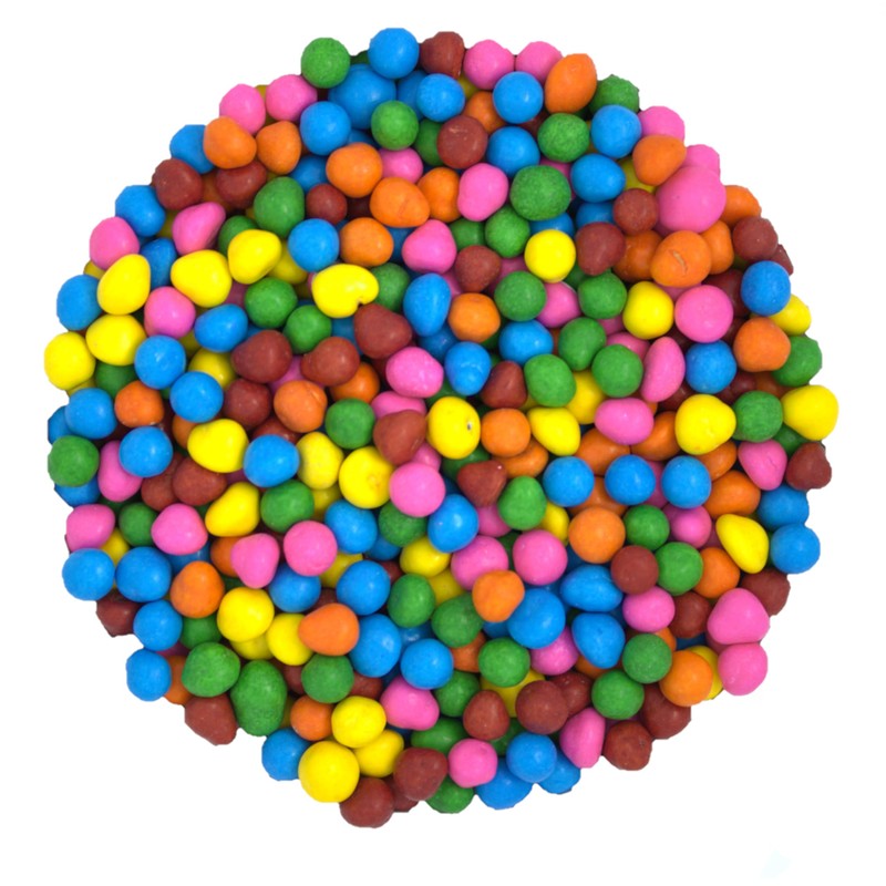 Bakerdale Candy Coated Chocolate Chips 28 oz Reclosable jar