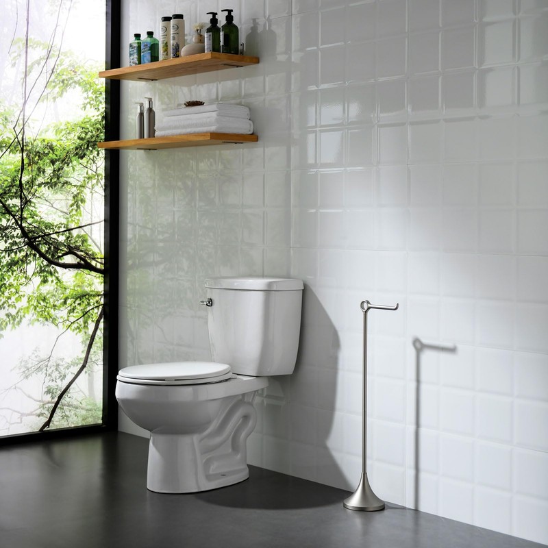 simpletome Toilet Paper Holder Free Standing, Stable Weighted Base, Modern
