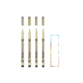 Pigma MICRON Sakura 003, 005 Black Set of 4 and 1 Card