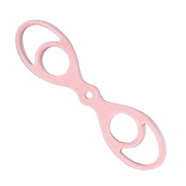 BOROLA Figure 8 Resistance Bands for Women & Men, 3-Level Strength Back Shoulder Arm Yoga Stretch Bands, Home Fitness Pilates Workout Resistance Ropes, Portable Exercise Equipment(Pink)