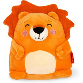 Legami - Super Soft Plush Plüsch, Lion Thema, Mini Größe, mit personalisierbarer ID Karte, Steht alleine, 14x15x12 cm, Orange