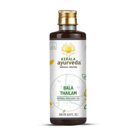 Kerala Ayurveda Bala Thailam - Ayurvedic Daily Massage Rejuvenative Oil for Body - Strengthens & Tones Muscles & Balances Vata, 6.8 Fl Oz